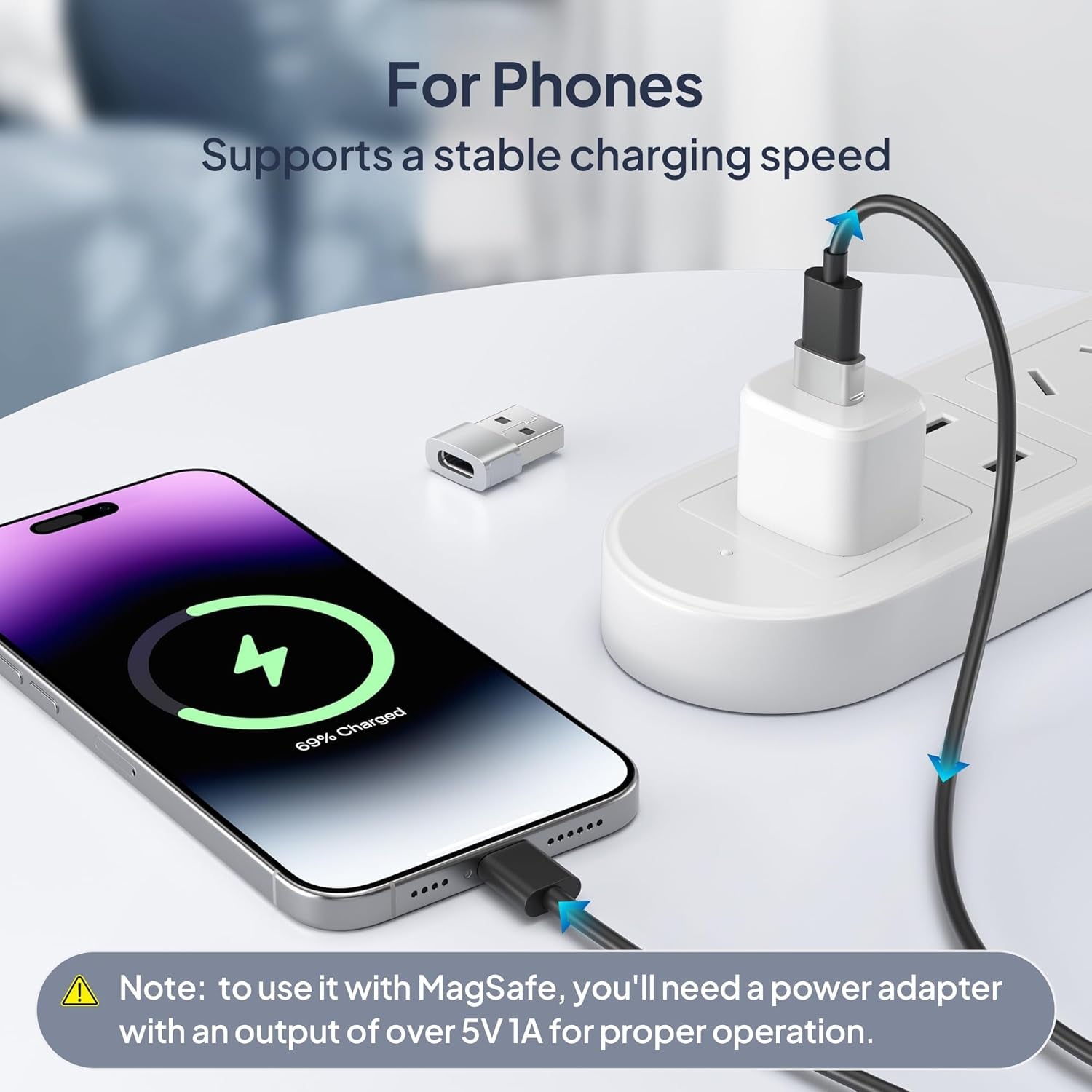 Iphone 16 16E 15 Pro Max Car Charger Adapter 3Pack,Usb to USB C Converter Type C Female to a Male for Apple Iphone 14 Plus,Iwatch 10,Airpods 4,Ipad 11 Mini 7 Air 6,Samsung Galaxy S25 A54