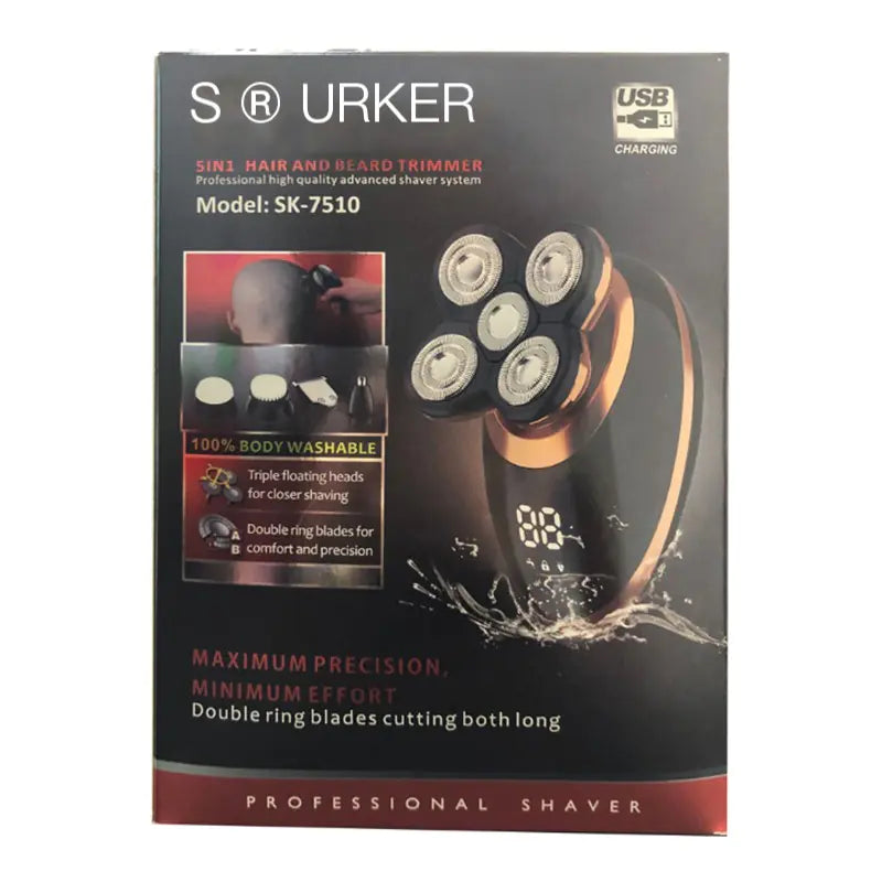 Smart LED Display Electric Hair Clipper for Men